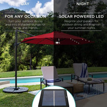 Load image into Gallery viewer, 10 FT Cantilever Offset Patio Umbrella with Tilt and LED Lights - Adler&#39;s Store