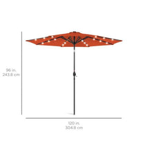 Load image into Gallery viewer, 10 Ft Umbrella with Solar Powered LED Lights Patio and Easy Tilt - Adler's Store