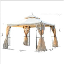 Load image into Gallery viewer, 10 x 10 Ft Steel Outdoor Garden 2 tier Gazebo - Adler's Store