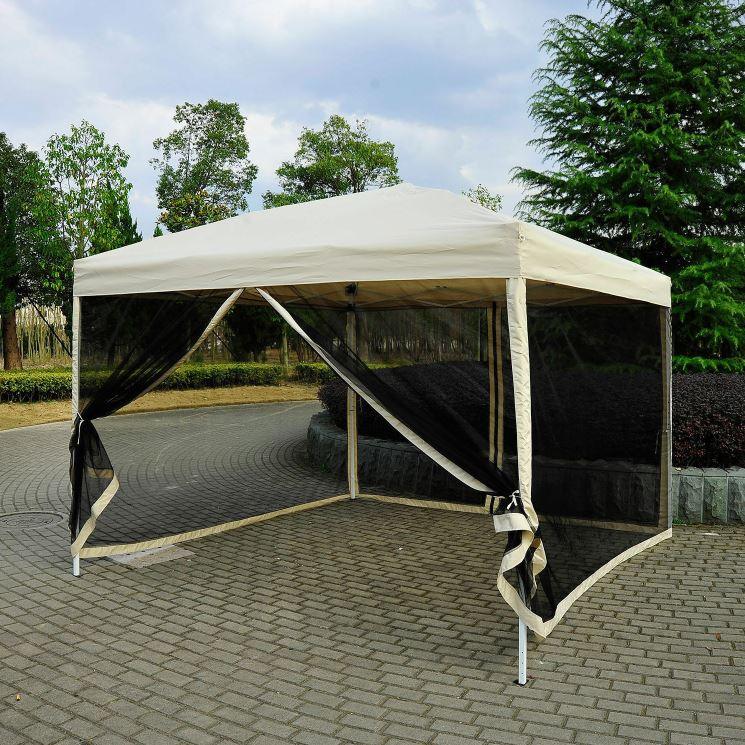 easy pop up party tent 10'x10' Pop Up Party Tent with Mosquito Net