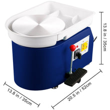 Load image into Gallery viewer, 11 Inch 350W Pottery Wheel with Lever Pedal and Clay Tools - Adler's Store