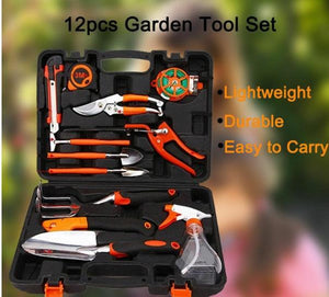 12 Pieces Garden Hand Tools Set With Carry Case - Adler's Store