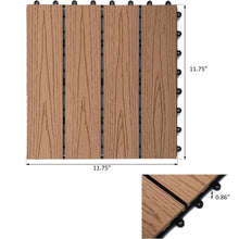 Load image into Gallery viewer, 12 x 12 Inch Interlocking HDPE All Weather Flooring Deck Tiles - Pack of 11 - Adler's Store