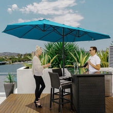 Load image into Gallery viewer, 15 FT Double Sided Patio Umbrella Twin UV Shelter Canopy - Adler's Store