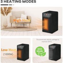 Load image into Gallery viewer, 1500W Portable Fast Heating 3 Mode Electric Space Heater with Remote - Adler's Store