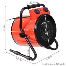 Load image into Gallery viewer, 1500w Portable Workshop Electric Area Heater - Adler's Store