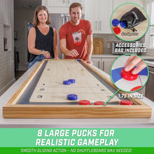 Load image into Gallery viewer, 2 in 1 Table Top Shuffleboard and Curling Board Games with Sliding Pucks - Adler's Store