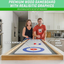 Load image into Gallery viewer, 2 in 1 Table Top Shuffleboard and Curling Board Games with Sliding Pucks - Adler's Store