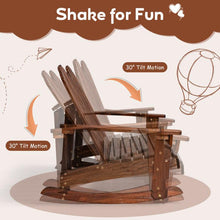 Load image into Gallery viewer, 2-Person Outdoor Wooden Kids Adirondack Rocking Chair with Slatted Seat and High Backrest - Adler's Store