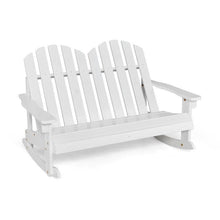 Load image into Gallery viewer, 2-Person Outdoor Wooden Kids Adirondack Rocking Chair with Slatted Seat and High Backrest - Adler's Store