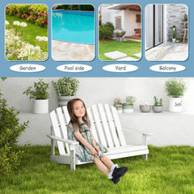 Load image into Gallery viewer, 2-Person Outdoor Wooden Kids Adirondack Rocking Chair with Slatted Seat and High Backrest - Adler's Store