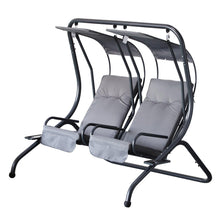Load image into Gallery viewer, 2 Person Steel Patio Swing with Canopy - Adler's Store