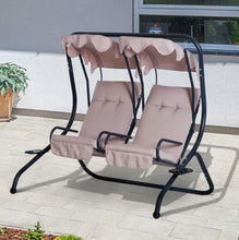 Load image into Gallery viewer, 2 Person Steel Patio Swing with Canopy - Adler's Store