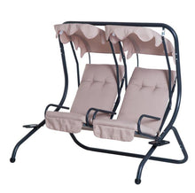 Load image into Gallery viewer, 2 Person Steel Patio Swing with Canopy - Adler's Store
