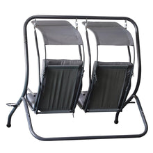 Load image into Gallery viewer, 2 Person Steel Patio Swing with Canopy - Adler's Store