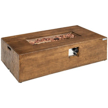 Load image into Gallery viewer, 2 Piece Rustic Style 48 Inch 50K BTU Fire Pit Table Set with 20 Gallon Tank Side Table - Adler's Store