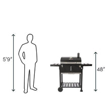 Load image into Gallery viewer, 24 Inch Powder Coated Barrel Charcoal BBQ Grill - Adler's Store