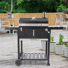 Load image into Gallery viewer, 24 Inch Powder Coated Barrel Charcoal BBQ Grill - Adler's Store