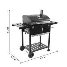 Load image into Gallery viewer, 24 Inch Powder Coated Barrel Charcoal BBQ Grill - Adler's Store