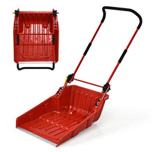 Load image into Gallery viewer, 26 Inch Folding Snow Scoop with Large Capacity Ergonomic U-Handle and Wheels - Adler's Store