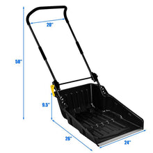 Load image into Gallery viewer, 26 Inch Folding Snow Scoop with Large Capacity Ergonomic U-Handle and Wheels - Adler's Store