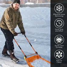Load image into Gallery viewer, 26 Inch Folding Snow Scoop with Large Capacity Ergonomic U-Handle and Wheels - Adler's Store