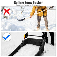Load image into Gallery viewer, 26 Inch Folding Snow Scoop with Large Capacity Ergonomic U-Handle and Wheels - Adler's Store