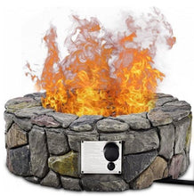 Load image into Gallery viewer, 28 Inch Propane Gas Fire Pit Patio Garden Volcanic Rock Finish with PVC Cover - Adler's Store