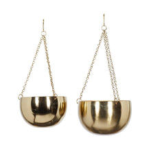 Load image into Gallery viewer, 2Pcs Modern Metallic Hanging Round Planter Set - Adler's Store