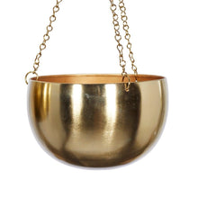 Load image into Gallery viewer, 2Pcs Modern Metallic Hanging Round Planter Set - Adler's Store