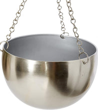 Load image into Gallery viewer, 2Pcs Modern Metallic Hanging Round Planter Set - Adler's Store