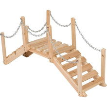 Load image into Gallery viewer, 3 Foot Cedar Wood Decorative Garden Arched Fairy Bridge with Side Rails - Adler's Store