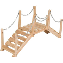 Load image into Gallery viewer, 3 Foot Cedar Wood Decorative Garden Arched Fairy Bridge with Side Rails - Adler's Store
