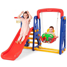 Load image into Gallery viewer, 3 in 1 Colorful Junior Climber and Slide Children Swing Set - Adler's Store