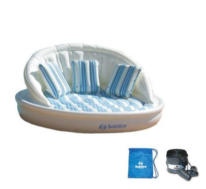3-Person Inflatable Lounger Floating Island Pump - Adler's Store