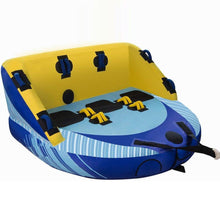 Load image into Gallery viewer, 3 Person Towable Tube for Boating Water Sports with Tow Rope and Air Pump - Adler's Store