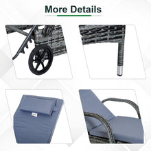 Load image into Gallery viewer, 3 Piece Adjustable Outdoor Wicker Lounge Chair Set - Adler's Store