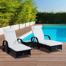 Load image into Gallery viewer, 3 Piece Adjustable Outdoor Wicker Lounge Chair Set - Adler's Store