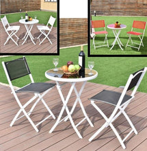 Load image into Gallery viewer, 3 Piece Folding Table and Chairs Patio Set - Adler's Store