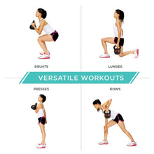 Load image into Gallery viewer, 3 Piece Kettlebell Weight Set Exercise Fitness with Storage Rack - Adler's Store
