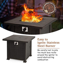 Load image into Gallery viewer, 30 Inch Square Fireplace Coffee Table Propane Gas Fire Pit Patio Centerpiece - Adler's Store