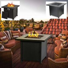 Load image into Gallery viewer, 30 Inch Square Fireplace Coffee Table Propane Gas Fire Pit Patio Centerpiece - Adler's Store
