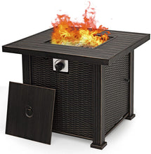 Load image into Gallery viewer, 30 Inch Square Fireplace Coffee Table Propane Gas Fire Pit Patio Centerpiece - Adler's Store