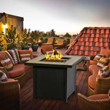 Load image into Gallery viewer, 30 Inch Square Fireplace Coffee Table Propane Gas Fire Pit Patio Centerpiece - Adler's Store