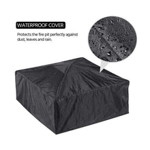 Load image into Gallery viewer, 32 Inch Outdoor Metal Fire Pit Square Stove With Mesh Cover - Adler's Store