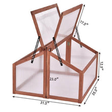 Load image into Gallery viewer, 35 x 31 Inch Portable Wooden Greenhouse Cold Frame Weather Plant Protection Box - Adler's Store