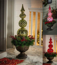 Load image into Gallery viewer, 36 Inch Led Twinkling Shatterproof Wreath in Urn Finial Ornament - Adler's Store