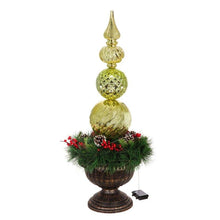 Load image into Gallery viewer, 36 Inch Led Twinkling Shatterproof Wreath in Urn Finial Ornament - Adler's Store
