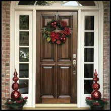 Load image into Gallery viewer, 36 Inch Led Twinkling Shatterproof Wreath in Urn Finial Ornament - Adler's Store