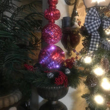 Load image into Gallery viewer, 36 Inch Led Twinkling Shatterproof Wreath in Urn Finial Ornament - Adler's Store